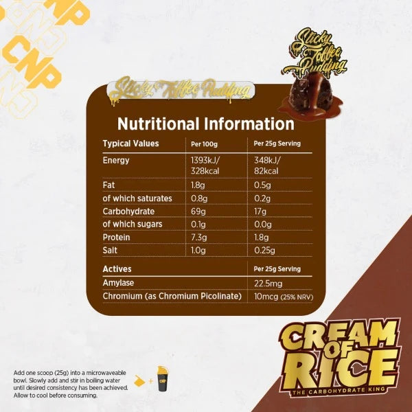 CNP CREAM OF RICE 2KG - 80 SERVINGS