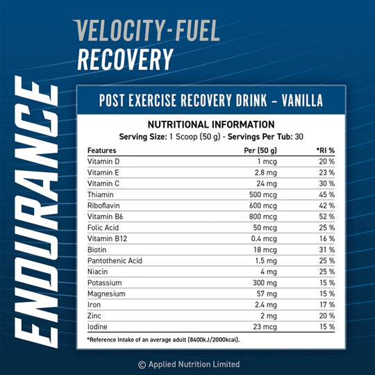 ENDURANCE POST EXERCISE RECOVERY DRINK 1.5KG (30 SERVINGS)